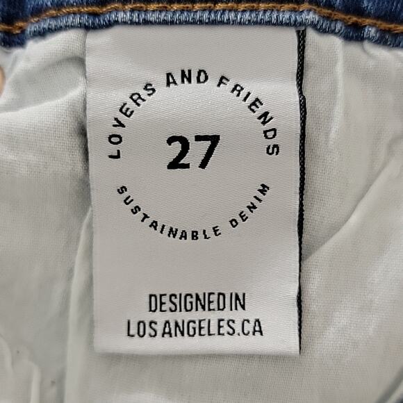 Lovers + Friends Womens Mason High Rise Skinny Cropped Denim Jeans in Miramar 27 - Picture 10 of 16